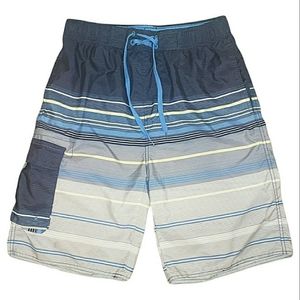 Starting Point Stripe Print Activewear Board Shorts Swim Trunks Small 32" Waist